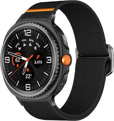 Produktbild von Strap-it Elastisches Nylonband mit Clipverschluss - passend für Samsung Galaxy Watch 8 - 40mm / Galaxy Watch 8 - 44mm / Galaxy Watch 8 Classic (schwarz)