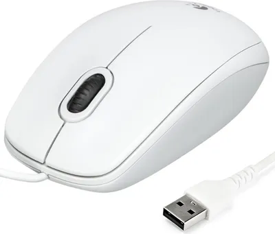 Produktbild von Logitech B120, Beidhändig, Optisch, USB Typ-A, 800 DPI, Weiß