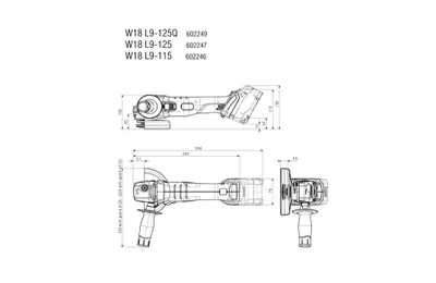 Produktbild von Metabo W 18 L 9-125 Quick Akku-Winkelschleifer