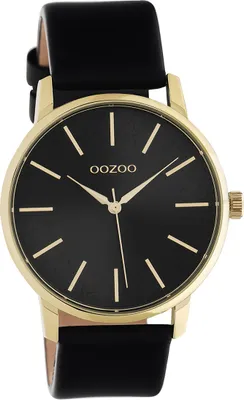 Produktbild von Oozoo Leder Damen Uhr Analog Quarzuhr Armband schwarz Timepieces D2UOC10839