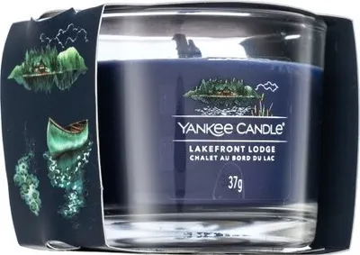 Produktbild von Yankee Candle Lakefront Lodge, Rund, Blau, Aldehyde, Zedernholz, Mandarine, Kiefer, Tonka-Bohne, 10 h, 1 Stück(e)