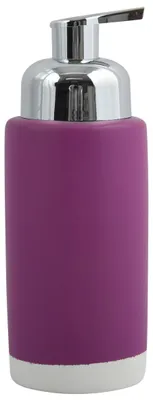 Produktbild von MSV Seifenpumpe/Spender Enzo - Keramik - lila/silber - 18 cm
