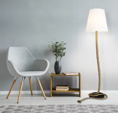Image de Rope Lampadaire E27 Ø40cm Naturel