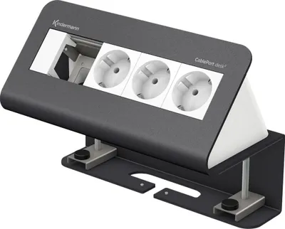 Produktbild von Kindermann CablePort desk² 4-fold - Steckdosengehäuse