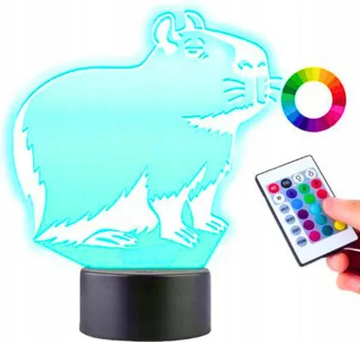 Obrázek produktu pro Capybara 16 LED 3D noční světlo pro děti + dálkové ovládání
