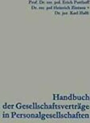 Obrázek produktu pro Handbuch der Gesellschaftsverträge in Personalgesellschaften