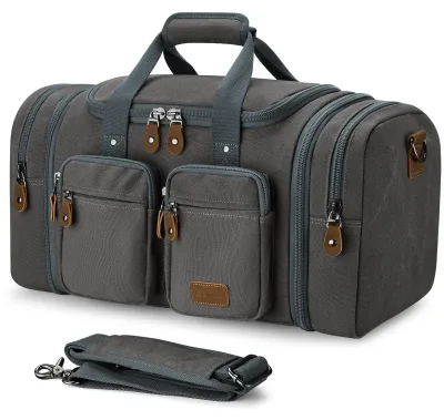 Image de Elzusha - Sac de voyage en toile imperméable, 50L, extensible