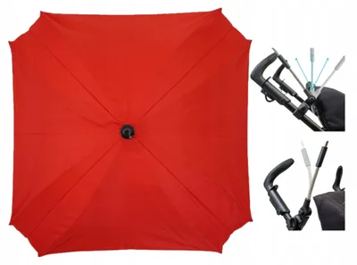 Produktbild von Skyline Kinderwagen-Sonnenschirm Rot UV50+ 62cm