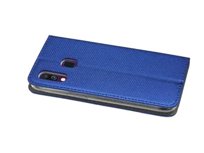 Produktbild von Buch Tasche "Smart" kompatibel mit SAMSUNG GALAXY A40 (A405F) Handy Hülle Etui Brieftasche Schutzhülle mit Standfunktion, Kartenfach Blau
