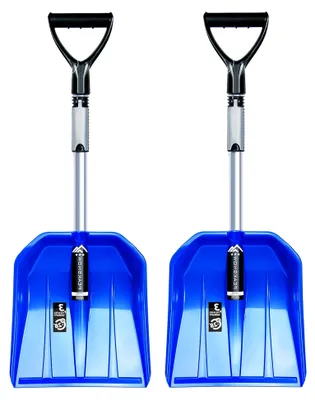 Produktbild von 2er Set Auto-Schneeschaufeln – Teleskopische Schneeräumer mit Kunststoffblatt und Aluminiumstiel