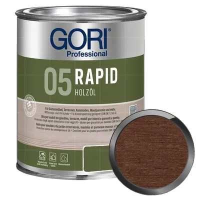 Produktbild von GORI 05 Rapid Holzöl 0.75 Liter BANGKIRAI Terrassenöl Möbelöl Hartholzöl