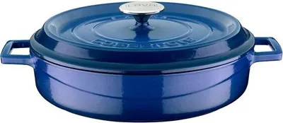 Produktbild von LAVA METAL Gusseisen-Topf niedrig rund 28 cm - blau