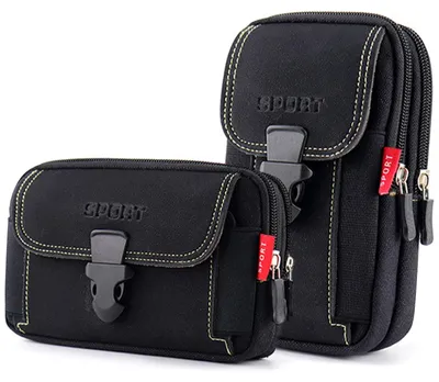 Image de Poche de ceinture multifonctionnelles pour hommes, lot de 2