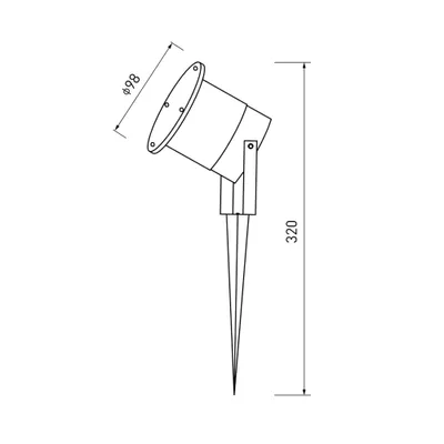 Produktbild von LED Gartenstrahler mit Erdspieß Außenleuchte Gartenleuchte IP65 Schwarz ohne Leuchtmittel