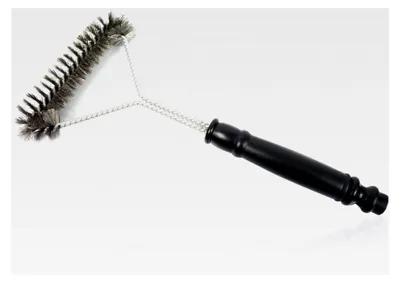 Produktbild von Grillbürste mit Edelstahlborsten für Grillzubehör, 30cm, dreiseitige Reinigungsbürste für Grillrost