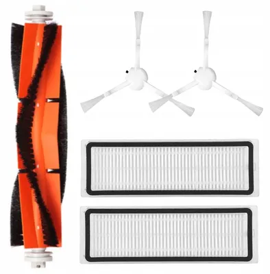 Produktbild von Zubehörset für Xiaomi Vacuum Mop 1C und Dreame F9 - 5 Teile - Haupt- und Seitenbürsten - 2 HEPA-Filter