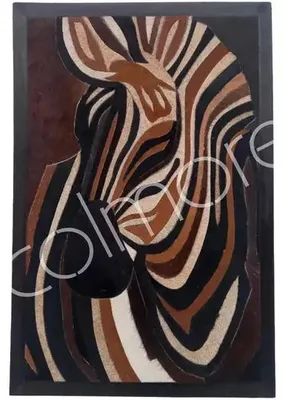 Productafbeelding van Wanddecoratie FARDAHA, 100% leer, 51x71 cm, bruin