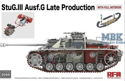 Image de MODÈLE DE CHAMP DE SEIGLE RFM5088 StuG. III Ausf. G Production tardive avec intérieur complet