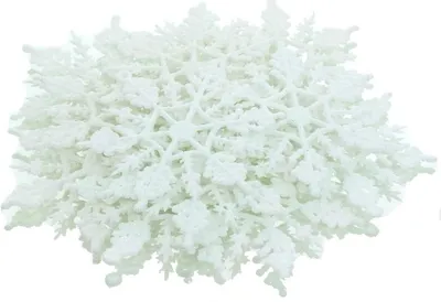 Produktbild von Kaemingk Weihnachtsdeko Schneeflocken Weiß mit Glitter Ø 10 cm - Kunststoff