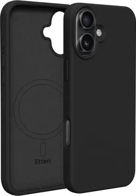 Zdjęcie produktu dla Etteri Silicone Mag Cover dla iPhone 16 Plus 6.7" Etui na telefon komórkowy czarny
