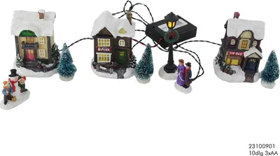 Produktbild von Svenska Living Weihnachtsdorf Poly mit Beleuchtung 10-teilig