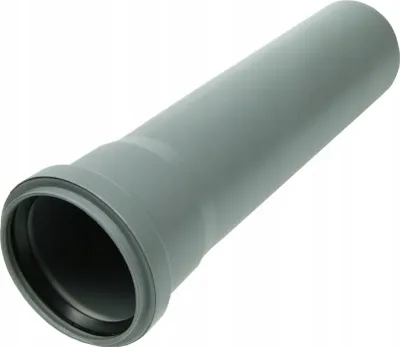 Produktbild von AQUER Abwasserrohr PP 75mm x 2m | Grau | Innen | Muffe | Kanalrohr HT-Rohr
