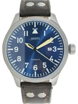 Produktbild von Aristo Herren Uhr Armbanduhr Automatic Blaue 47 Beobachter 3H159 Leder