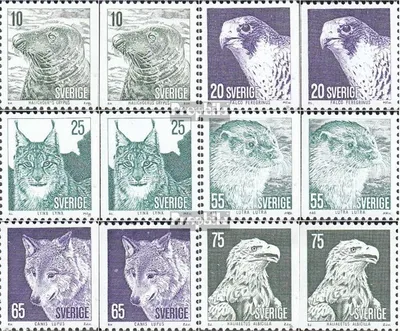Produktbild von Briefmarken Schweden 1973 Mi 820y Dl,Dr-825y Dl,Dr (kompl.Ausg. postfrisch Tierschutz