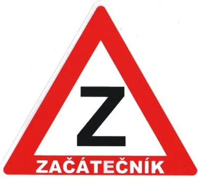 Produktbild von Samolepka "Začátečník" (bílo-červená)