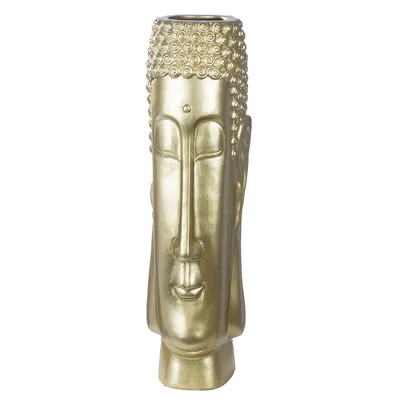 Zdjęcie produktu dla Gilde Bodenvase, "Buddha", Buddhamotiv, Keramik, goldfarben, VE 1, H. 58 cm, D. 17 cm 32642 4063387326428