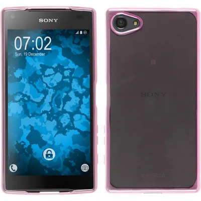 Produktbild von PhoneNatic Case kompatibel mit Sony Xperia Z5 Compact - pink Silikon Hülle Slim Fit + 2 Schutzfolien