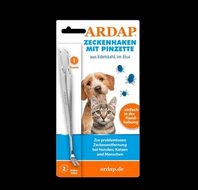 Produktbild von Ardap Zeckenhaken mit Pinzette aus Edelstahl 1 St