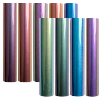 Wärmeübertragungsvinyl, 9 Blatt, 30,5 x 25,4 cm, Chamäleon-Regenbogen-Ombre