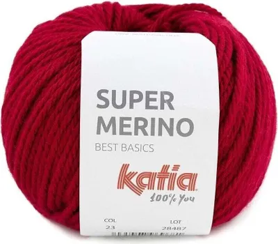Produktbild von Katia Super Merino 23 Ruby Strickgarn