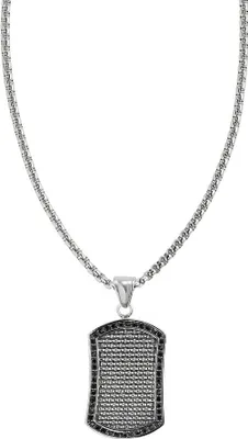 Produktbild von ZIPPO - Schwarz Crystal Pendant Necklace - Kristall-Anhänger Halskette - Edelstahlhalskette Kristallanhänger 60cm Einheitsgröße 2007178