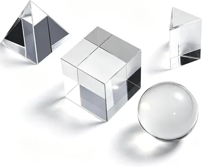 Productafbeelding van 50mm K9 optische kristal fotografie prisma set - Set van 4 - Spelen - Veeg Doek voor Onderwijzen