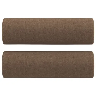 Produktbild von vidaXL Zierkissen 2 Stk. Braun Ø15x50 cm Stoff