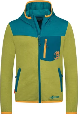 Produktbild von TROLLKIDS Holmedal Kinder Fleece Jacke mit Kapuze grün 128