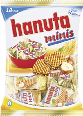 Produktbild von Ferrero Hanuta minis, Riegel, Schokolade, 12 Beutel