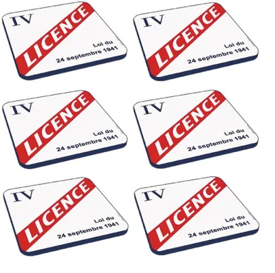 Image de Éditions Clouet - Coffret de 6 sous-verres - Licence IV