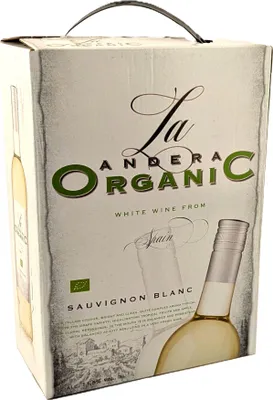 Produktbild von La Andera Organic Sauvignon Blanc Weißwein 11,5% Vol. 3L BiB -