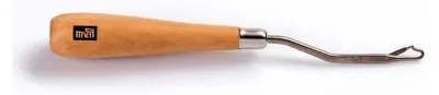 Produktbild von Gebogene Knüpfhaken für Feinsmyrna mit Holzgriff