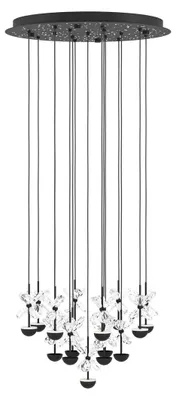 Zdjęcie produktu dla Czarna lampa wisząca Pianopoli 2, średnica 50 cm
