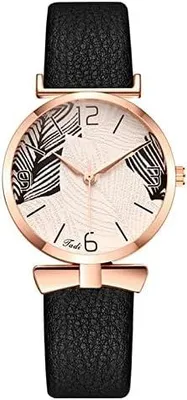 Produktbild von Damenuhr Damenmode Quarzuhr Polyurethan Lederarmband Einfache lässige Armbanduhr für Damen Mädchen Elegantes, minimalistisches Design Präzises Quarzwerk
