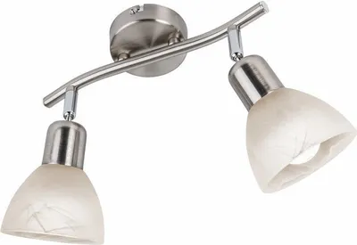 Zdjęcie produktu dla Lampa sufitowa Daytona 2 nikiel 2xE14x40W metal wym:12x25x10cm IP20 Reality