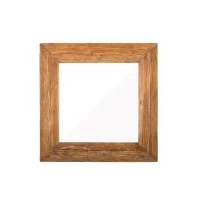 Produktbild von Wandspiegel Bridge aus Teakholz 80*80cm - Hellbraun
