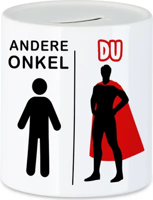 Produktbild von Andere Onkel Du Spardose  Superheld Mein Held Dankeschön Geschenkidee Lustig Humor