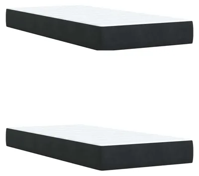 Productafbeelding van vidaXL Boxspringbed met matras en LED-verlichting, zwart, 200 x 200 cm, fluweel