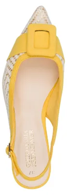 Produktbild von MARCO TOZZI Damen Pumps Weboptik Zierschnalle 2-89500-46, Größe:37 EU, Farbe:Gelb