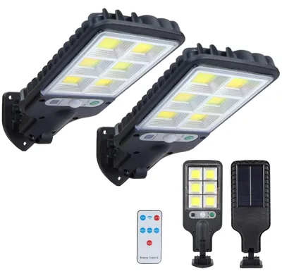 Solar-LED-Außenleuchte mit Bewegungsmelder, 2er-Set, IP65, 800 Lumen